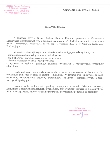 Czerwionka-Leszczyny — rekomendacja