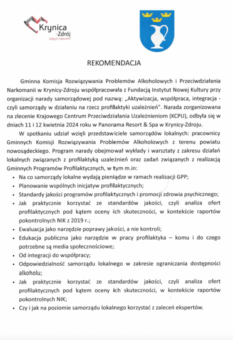 Krynica — rekomendacja 1