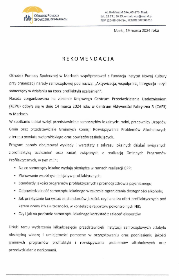 Marki — rekomendacja 1
